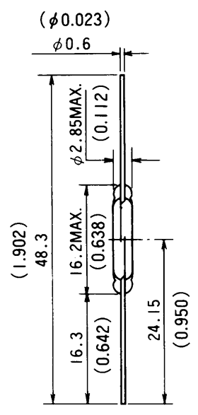 干簧管（磁性開關(guān)/磁簧開關(guān)）HYR-1506尺寸規(guī)格