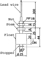 液位開關(guān)（液位傳感器/水位開關(guān)）MFS17-D-2尺寸規(guī)格