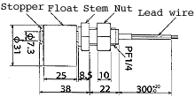 液位開關(guān)（液位傳感器/水位開關(guān)）MFS21-K-1尺寸規(guī)格