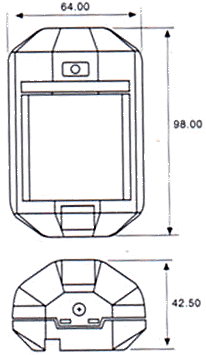 紅外線檢測器（防盜報警器/紅外線報警器）XP-43尺寸規(guī)格